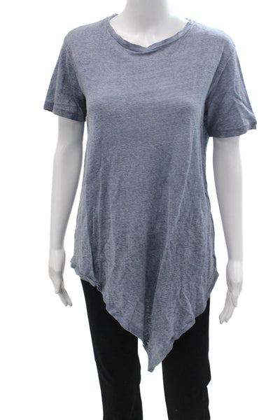 Young Fabulous & Broke Womens Tunic Linen Crew Neck Short Sleeve Gray Size XS