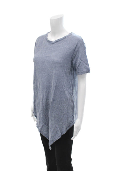Young Fabulous & Broke Womens Tunic Linen Crew Neck Short Sleeve Gray Size XS