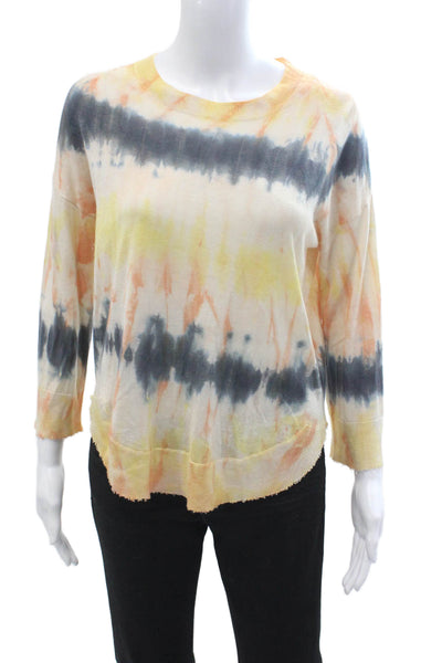 Zadig & Voltaire Unisex Beige Cashmere Pullover Crewneck 3/4 Sleeve Size S