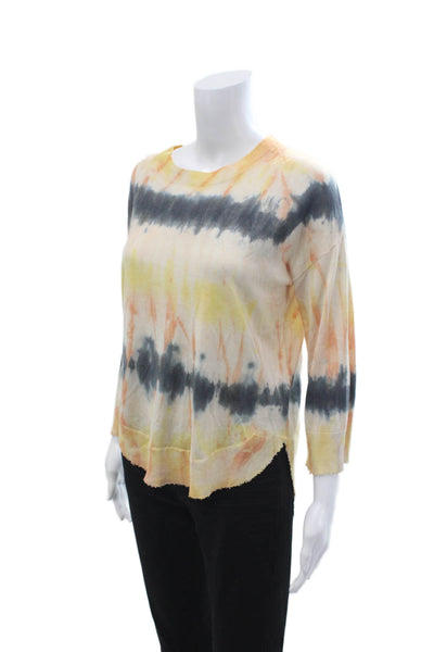 Zadig & Voltaire Unisex Beige Cashmere Pullover Crewneck 3/4 Sleeve Size S