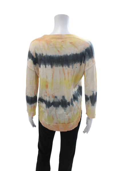 Zadig & Voltaire Unisex Beige Cashmere Pullover Crewneck 3/4 Sleeve Size S