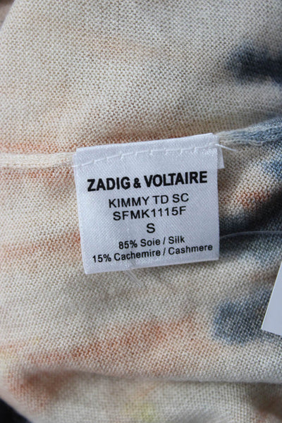 Zadig & Voltaire Unisex Beige Cashmere Pullover Crewneck 3/4 Sleeve Size S