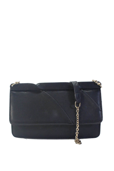 Zara Womens Veagn Leather Chain Strap Shoulder Bag Black
