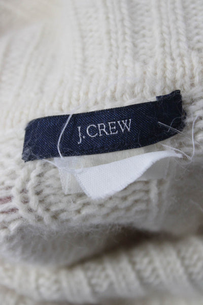 J Crew Unisex White Cotton Turtleneck Pullover Sweater Long Sleeve Size XS