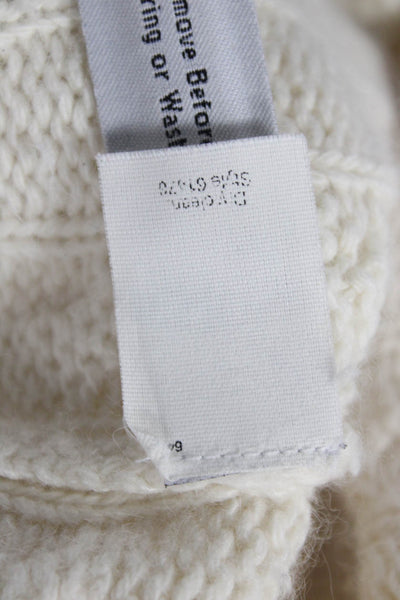 J Crew Unisex White Cotton Turtleneck Pullover Sweater Long Sleeve Size XS