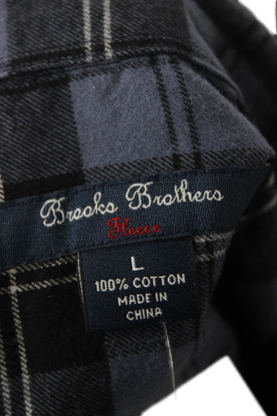 Brooks Brothers Mens Dark Blue Button-Down Long Sleeve Shirt Size L