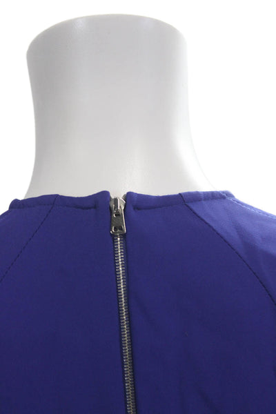 Victoria Beckham Women Bodycon Pencil Dress Blue Long Sleeve Size 2