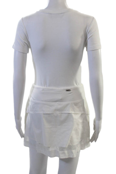 Athleta Womens White Polyester Skort Mini Size 2XS