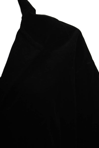 Lafayette 148 New York Women Black Cotton Spandex Blazer 3/4 Sleeve Size 8
