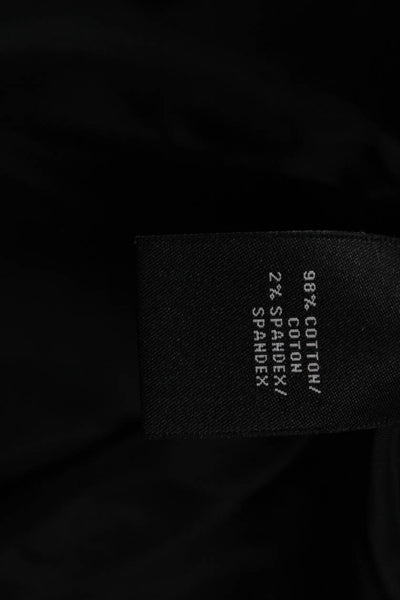 Lafayette 148 New York Women Black Cotton Spandex Blazer 3/4 Sleeve Size 8