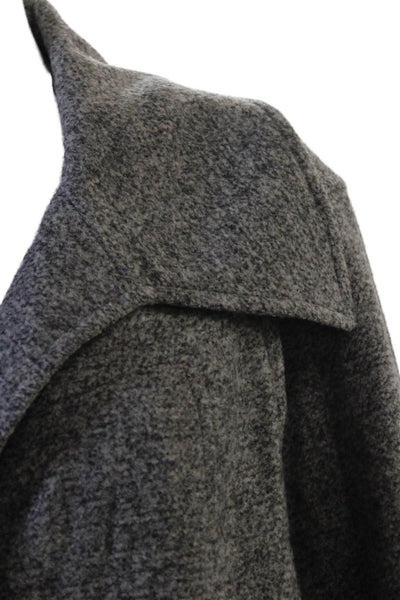 Lafayette 148 New York Women Gray Wool Pea Coat Size 8 Petite