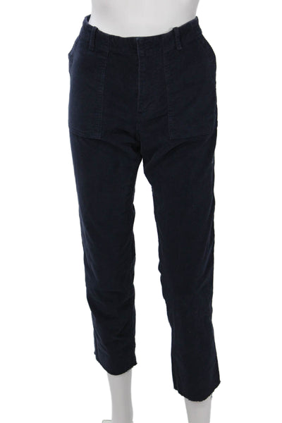 Nili Lotan Womens Cropped Army Pants Dark Blue Size 8