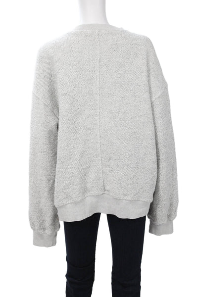 Three Dots Unisex Gray Cardigan Long Sleeve Round Neck Classic Size XL
