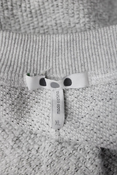 Three Dots Unisex Gray Cardigan Long Sleeve Round Neck Classic Size XL