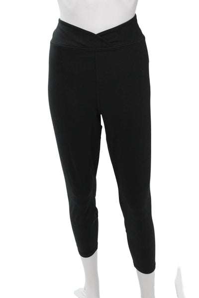 Spiritual Gangster Women Cropped Ankle Leggings Black Size XL