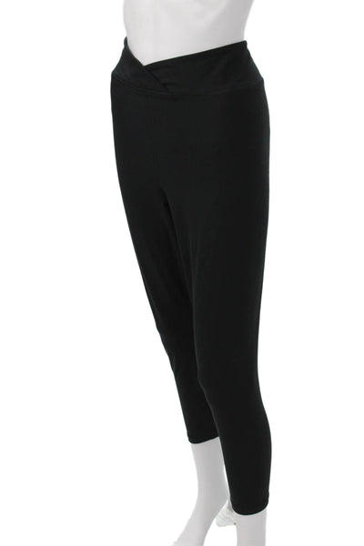 Spiritual Gangster Women Cropped Ankle Leggings Black Size XL