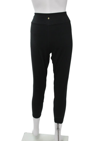 Spiritual Gangster Women Cropped Ankle Leggings Black Size XL