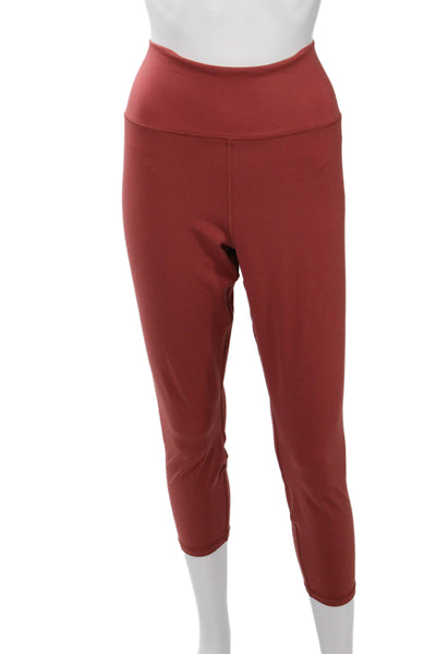 Spiritual Gangster Women Cropped Capri Leggings Brown Nylon Blend Size XL