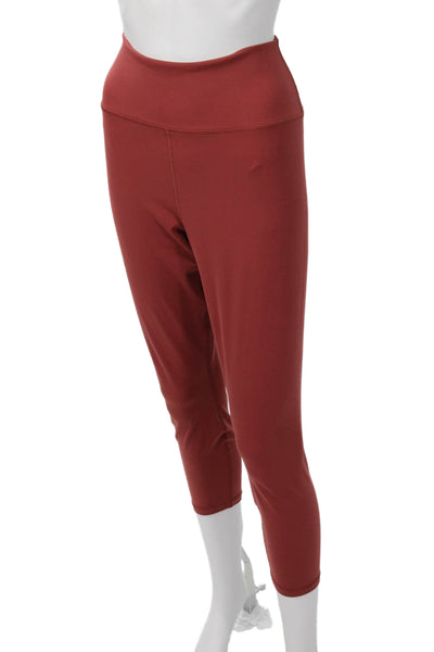Spiritual Gangster Women Cropped Capri Leggings Brown Nylon Blend Size XL