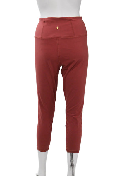 Spiritual Gangster Women Cropped Capri Leggings Brown Nylon Blend Size XL