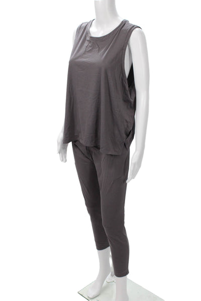 Spiritual Gangster Women Cropped Capri Leggings Brown Nylon Blend Size XL