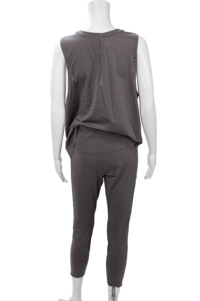 Spiritual Gangster Women Cropped Capri Leggings Brown Nylon Blend Size XL