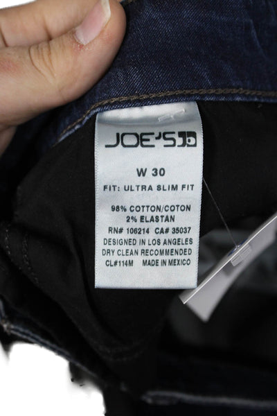 Joes Womens Skinny Jeans Dark Blue Mid-Rise 98% Cotton 2% Elastan Size 30