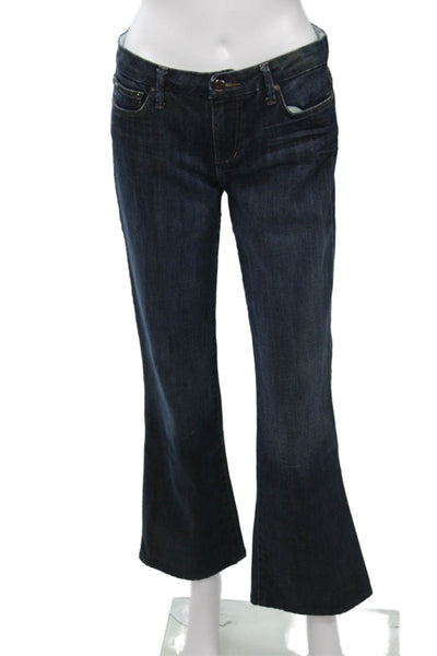 Joes Women Bootcut Flared Dark Blue Jeans Mid-Rise Button 98% Cotton Size 27