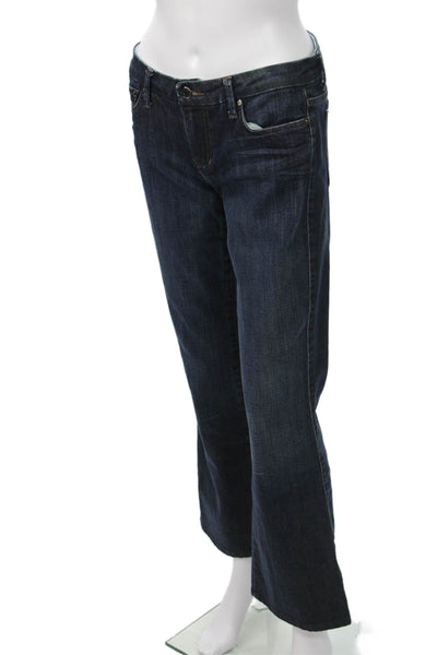 Joes Women Bootcut Flared Dark Blue Jeans Mid-Rise Button 98% Cotton Size 27