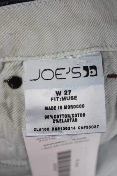 Joes Women Bootcut Flared Dark Blue Jeans Mid-Rise Button 98% Cotton Size 27