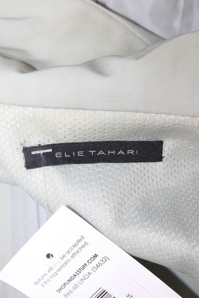 Elie Tahari Womens Military Anorak Gray Button High Neck Nylon Size S