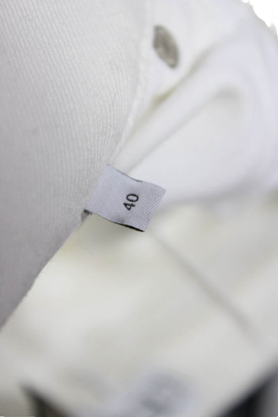 Loewe Unisex Designer Floral Cotton Shorts White Button Size 40