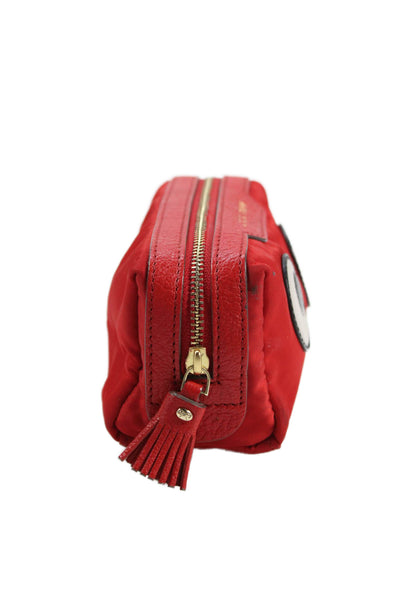 Anya Hindmarch Womens Eye Motif Tasseled Zipper Makeup Bag