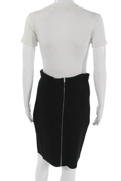 Alexander Wang Womens Straight Pencil Skirt Black Polyester Blend Size L