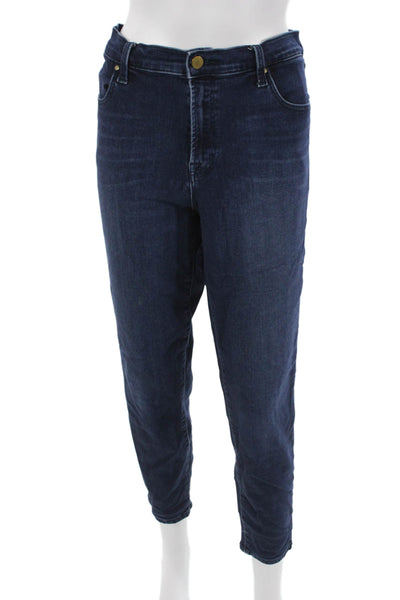 J Brand Women Dark Blue Ankle Cropped Jeans Size 32