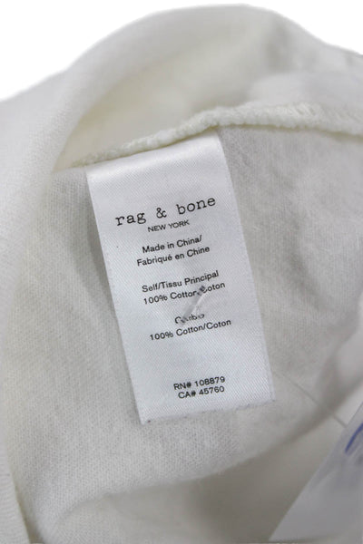 Rag & Bone Mens Button-Down Collared Cotton Solid Longsleeve White Shirt Size XS