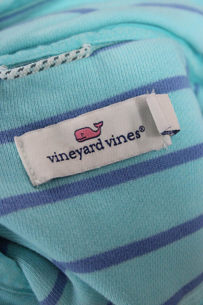 Vineyard Vines Women Striped Light Blue Pullover Sweatshirt Size S