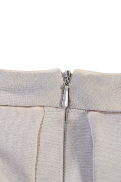 Karen Millen Women Beige Sheath Mid Calf Dress Zip Size 10