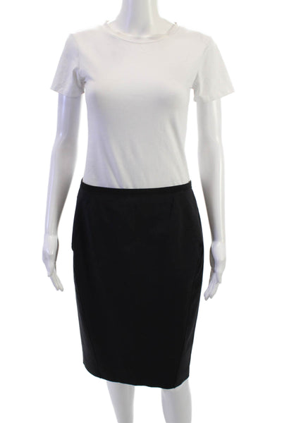 Elie Tahari Women Straight Pencil Skirt Black Size 10