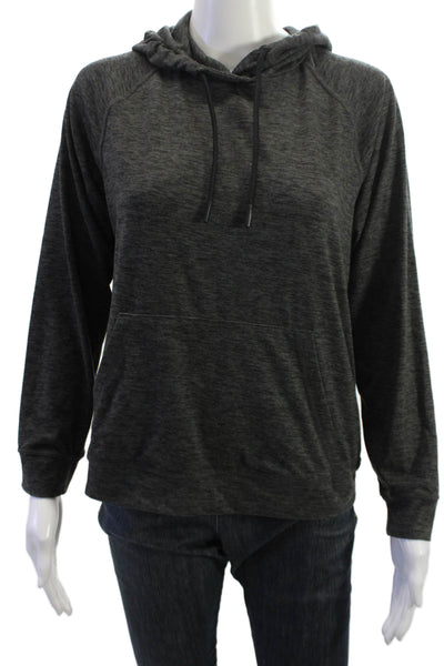 Malibu Women Pullover Hoodie Dark Gray Size XS