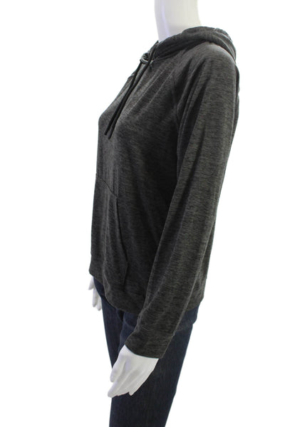 Malibu Women Pullover Hoodie Dark Gray Size XS