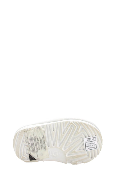 Ugg Girls Leather Side Zip Ankle Boots White Size 6