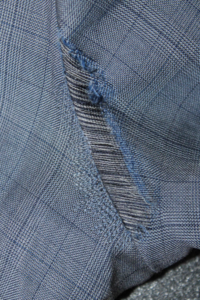 Banana Republic Mens Cropped Dress Pants Dark Blue Wool Check Size 32