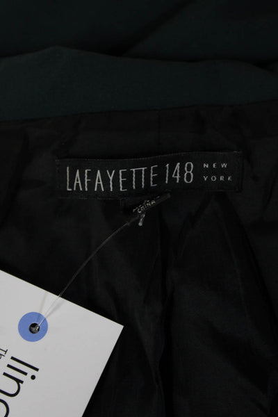 Lafayette 148 New York Unisex Green Virgin Wool Blazer Button Size 8
