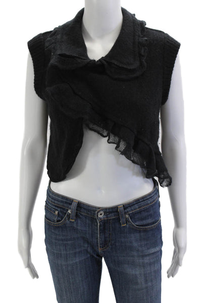 Givenchy Unisex Black Mohair Wool Sweater Vest Size S