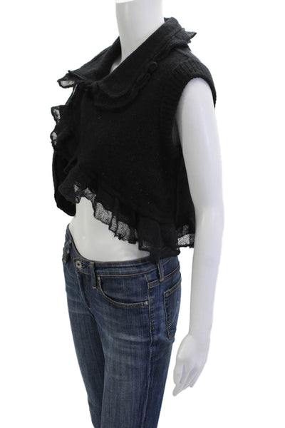 Givenchy Unisex Black Mohair Wool Sweater Vest Size S