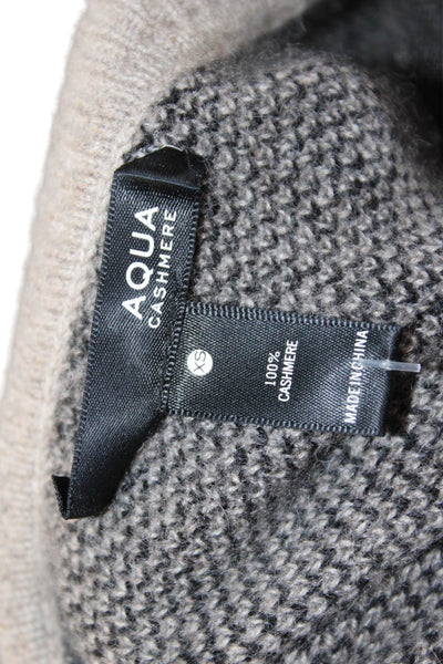 Aqua Cashmere Unisex Pullover Sweater Beige Leopard Cashmere Size XS