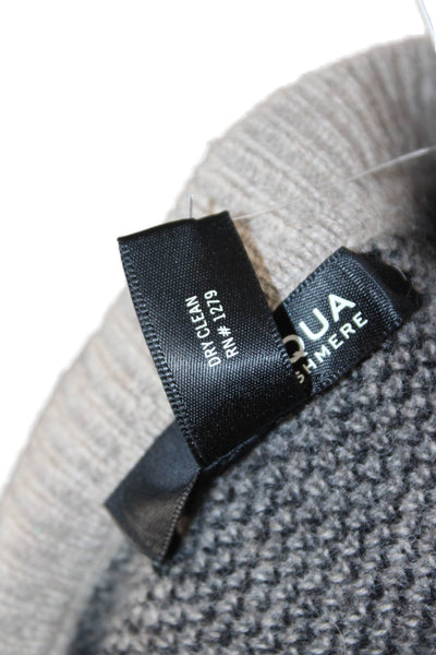 Aqua Cashmere Unisex Pullover Sweater Beige Leopard Cashmere Size XS