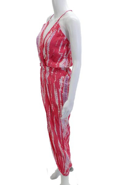 YFB Womens Maxi Wrap Dress Pink Sleeveless Buckle Beach Size XS