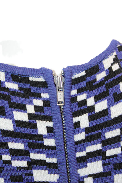 Parker Womens Fit & Flare Tank Dress Black Geometric Aztec Above Knee Size XS